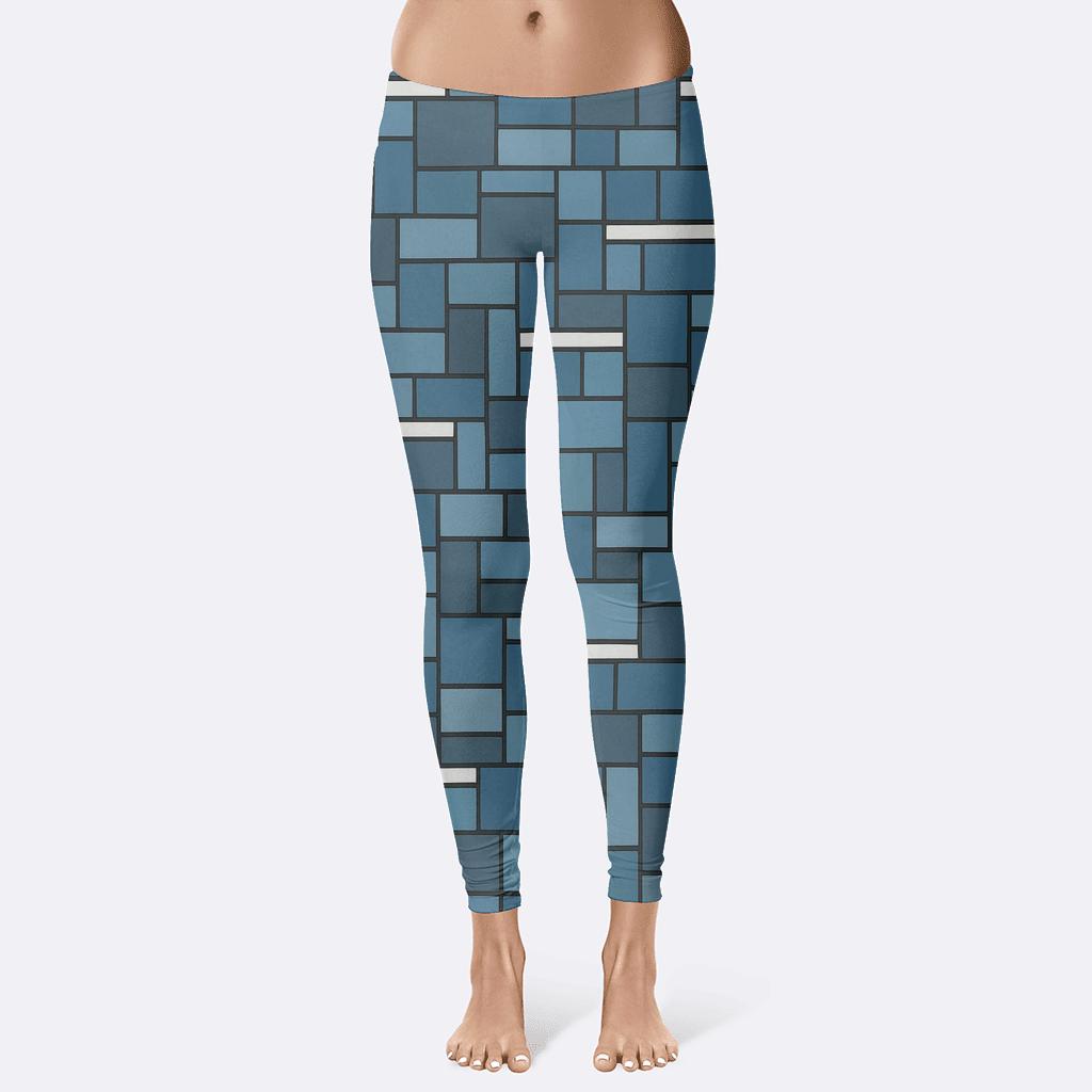 Orbit Shift Grid Flow personalized print leggings