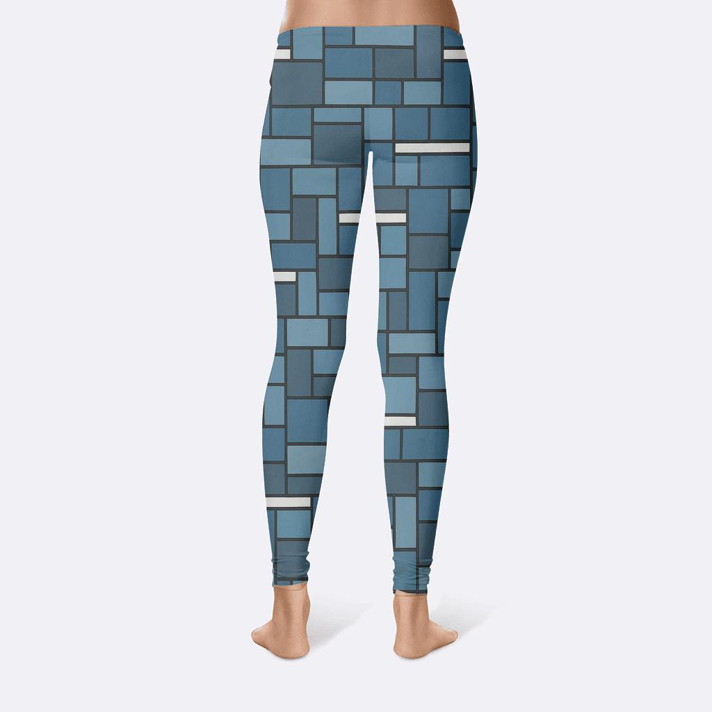 Orbit Shift Grid Flow personalized print leggings