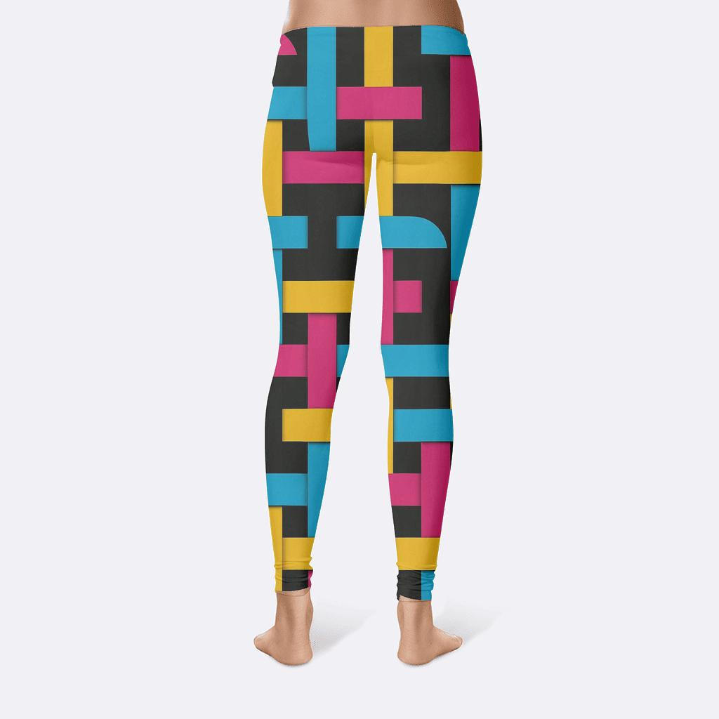 Cosmic Stripe Interlace comfortable yoga leggings