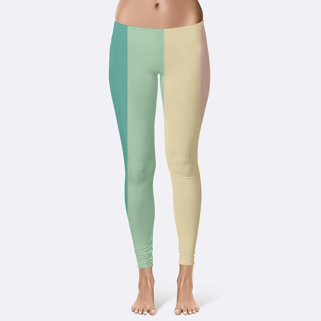 Aurora Band Gradient Stripes designer patterned leggings