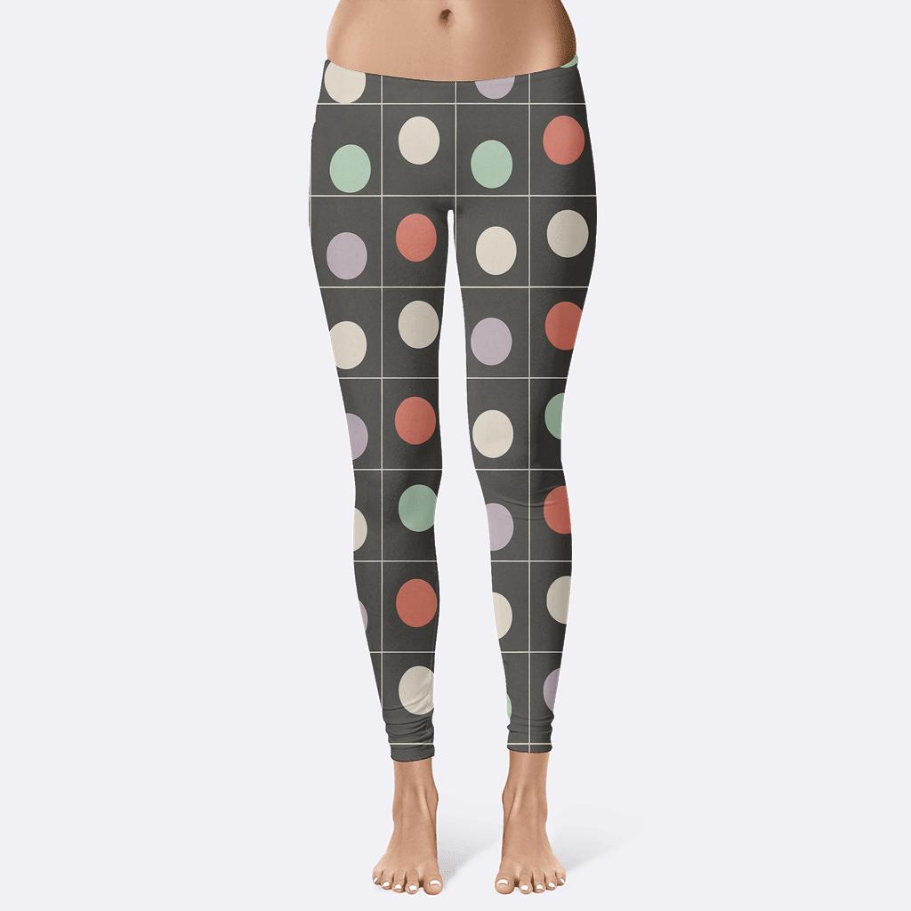 Dark Matter Ring Scatter Grid designer patterned leggings