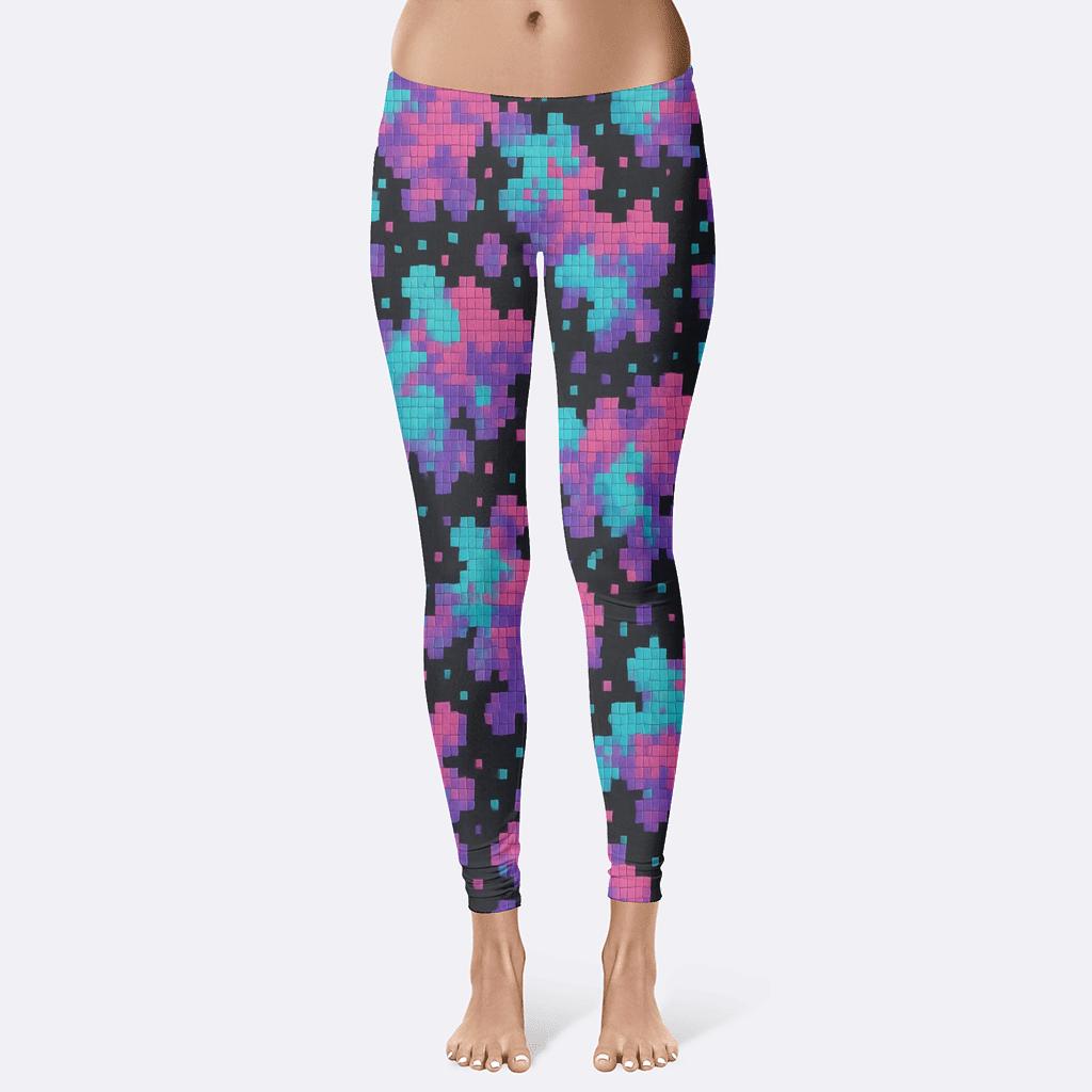 Nebula Pixel Scatter trendy athletic leggings