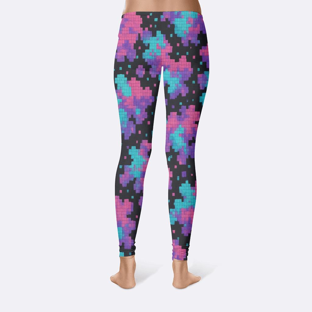 Nebula Pixel Scatter trendy athletic leggings