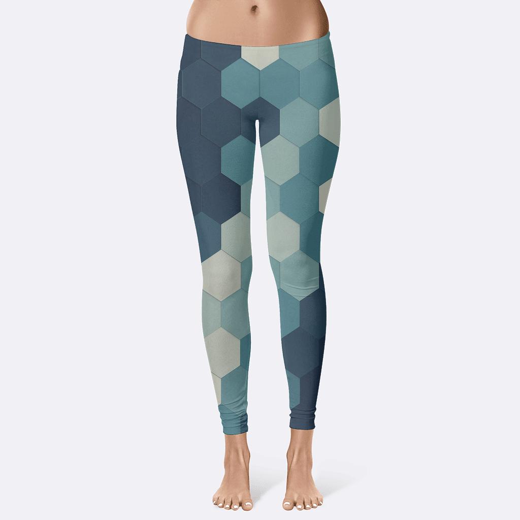 Galactic Hex Drift trendy athletic leggings