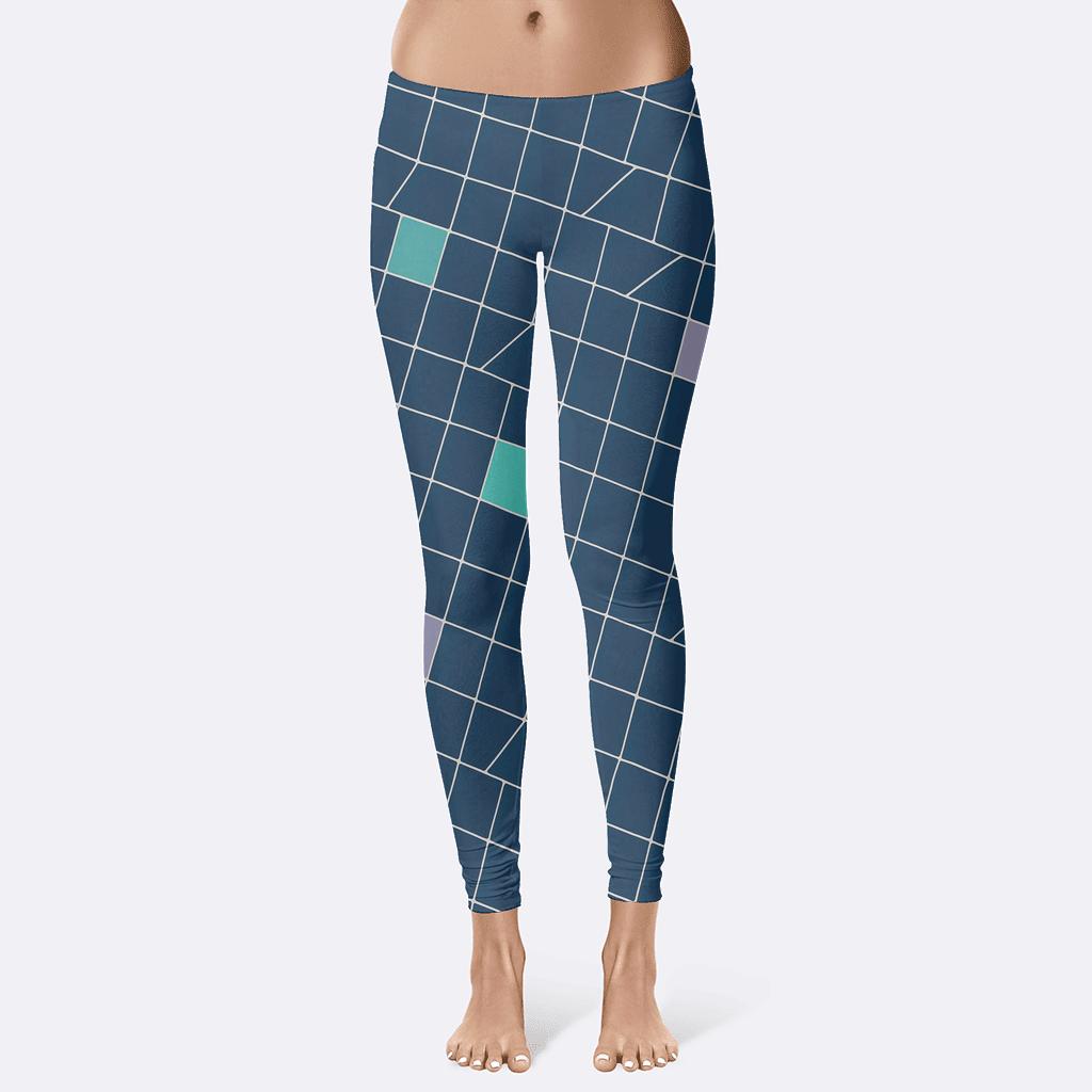 Cosmic Grid Shear designer patterned leggings