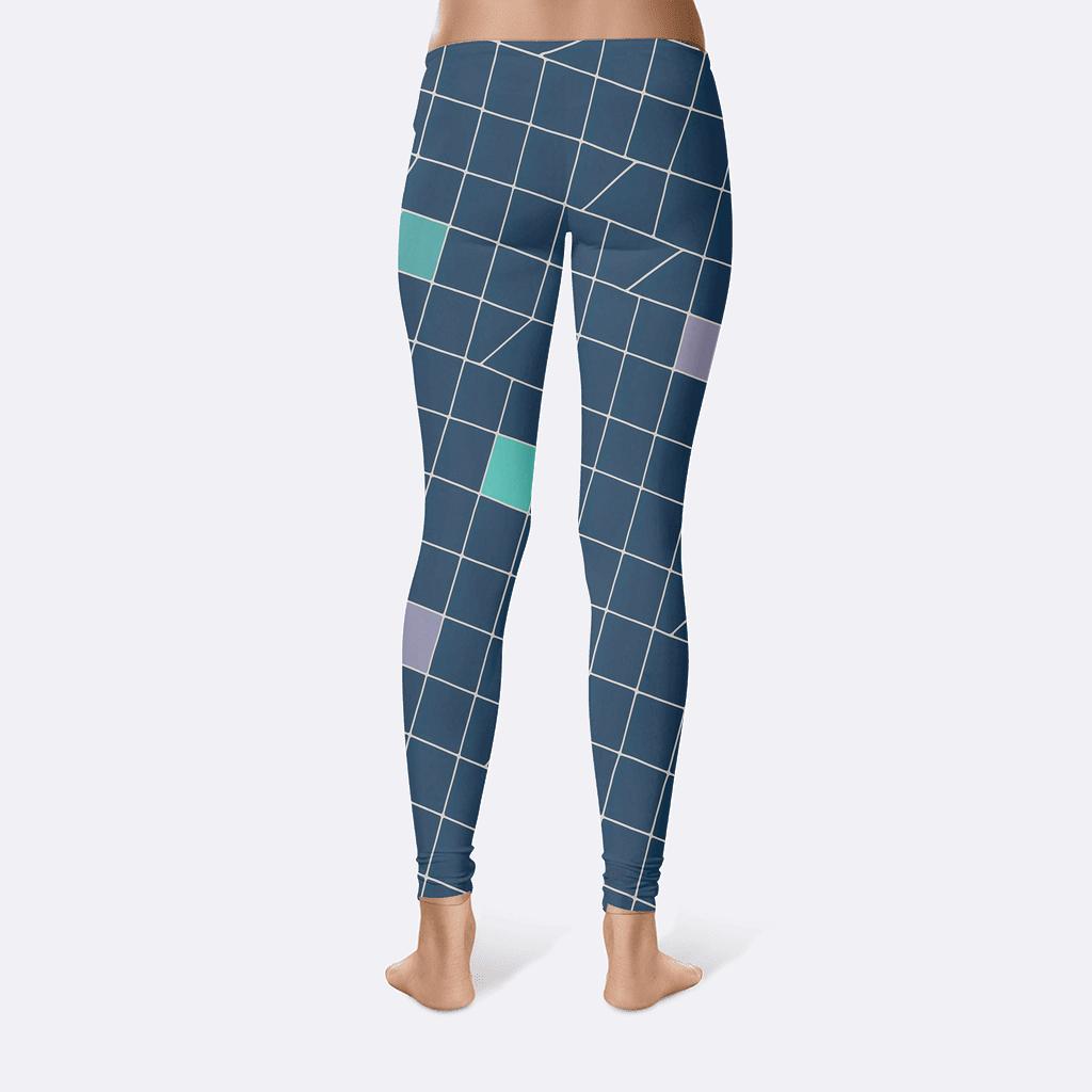 Cosmic Grid Shear designer patterned leggings