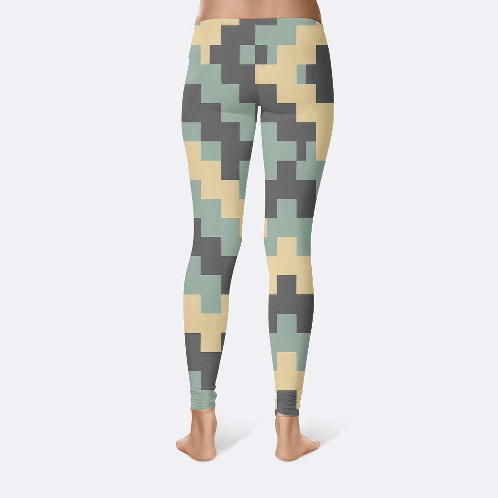 Quantum Step Mosaic soft cotton leggings
