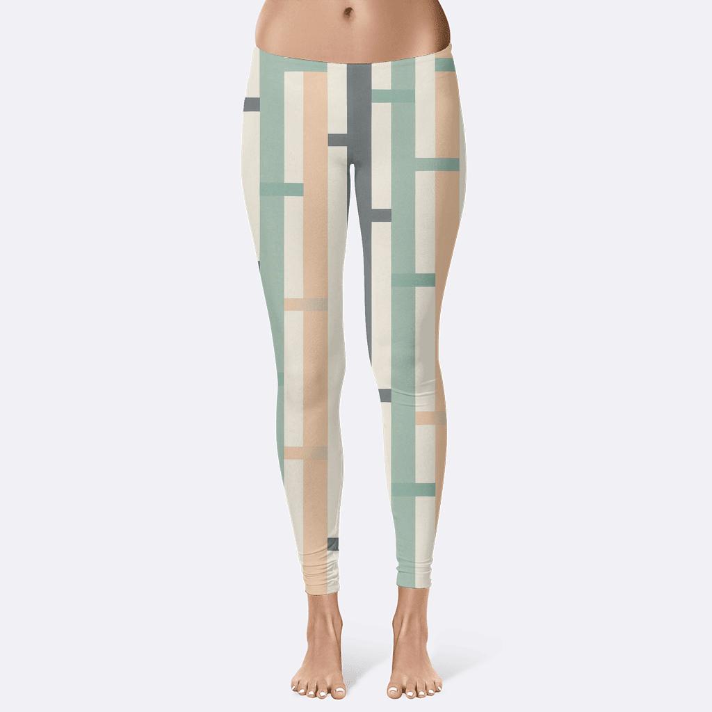 Staggered Stripe Ladder comfortable yoga leggings