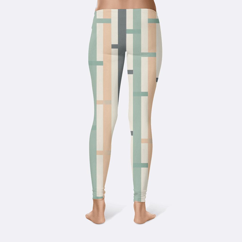 Staggered Stripe Ladder comfortable yoga leggings