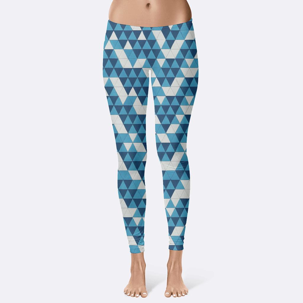 Fragmented Triangle Weave soft cotton leggings