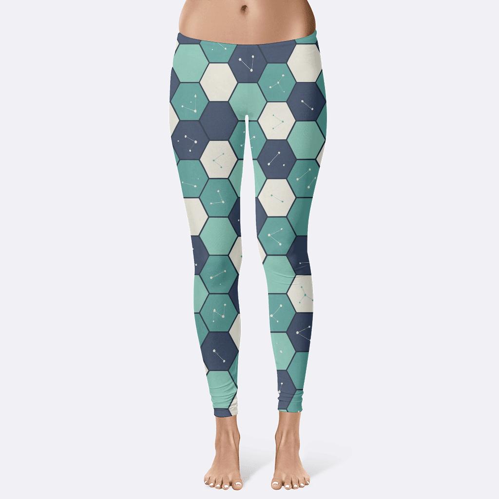 Galactic Hex Tile Matrix high-waist leggings