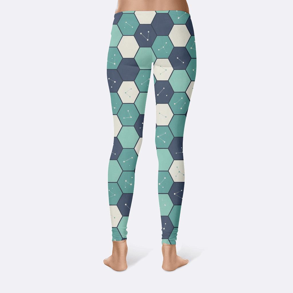 Galactic Hex Tile Matrix high-waist leggings