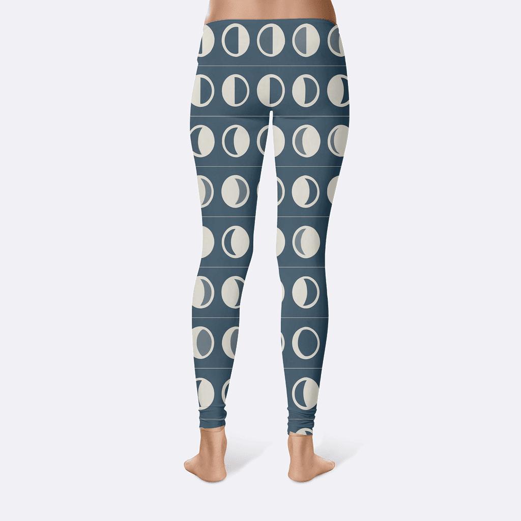 Lunar Phase Stripe Registers personalized print leggings