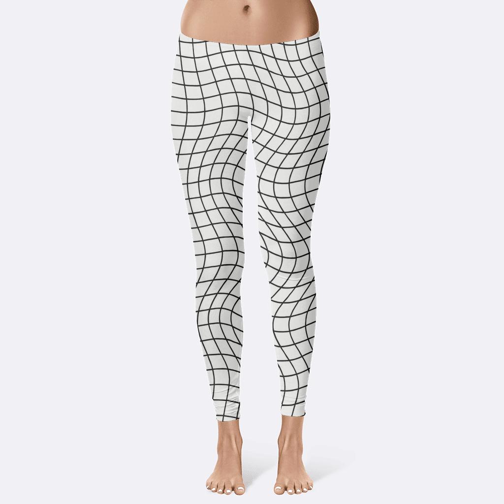 Quantum Grid Distortion unique fashion leggings