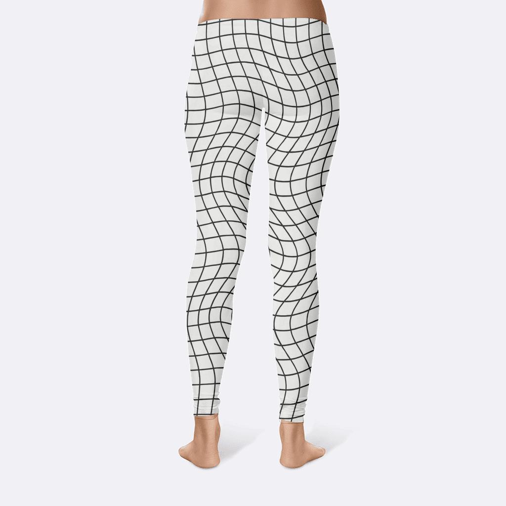 Quantum Grid Distortion unique fashion leggings