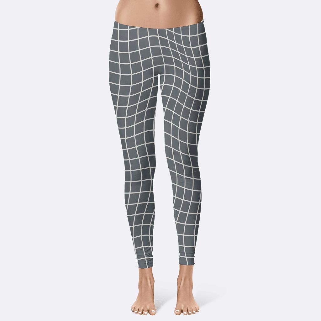 Warped Grid Echo trendy athletic leggings