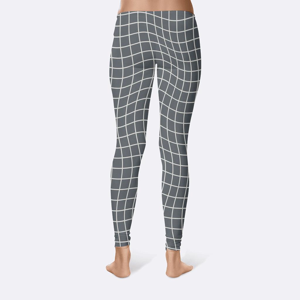 Warped Grid Echo trendy athletic leggings
