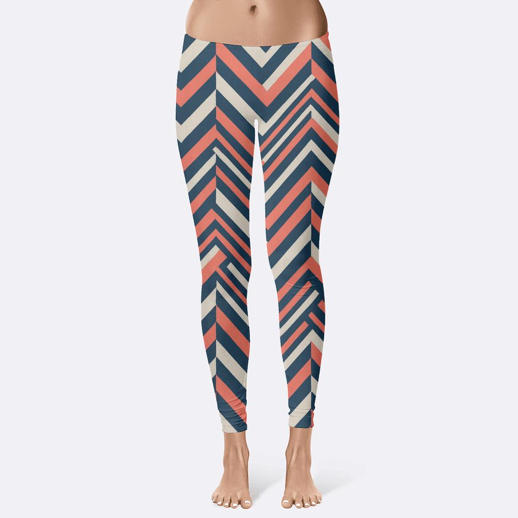 Cosmic Chevron Interference personalized print leggings