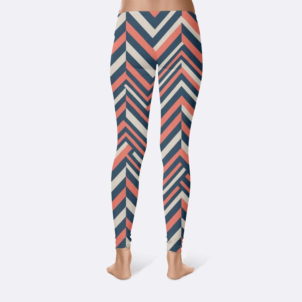 Cosmic Chevron Interference personalized print leggings