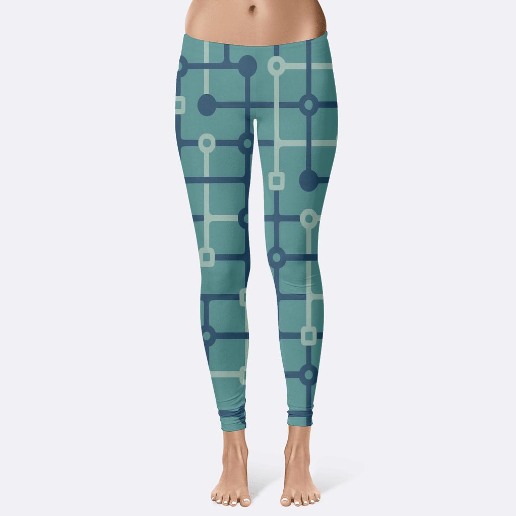 Cosmic Circuit Weave comfortable yoga leggings