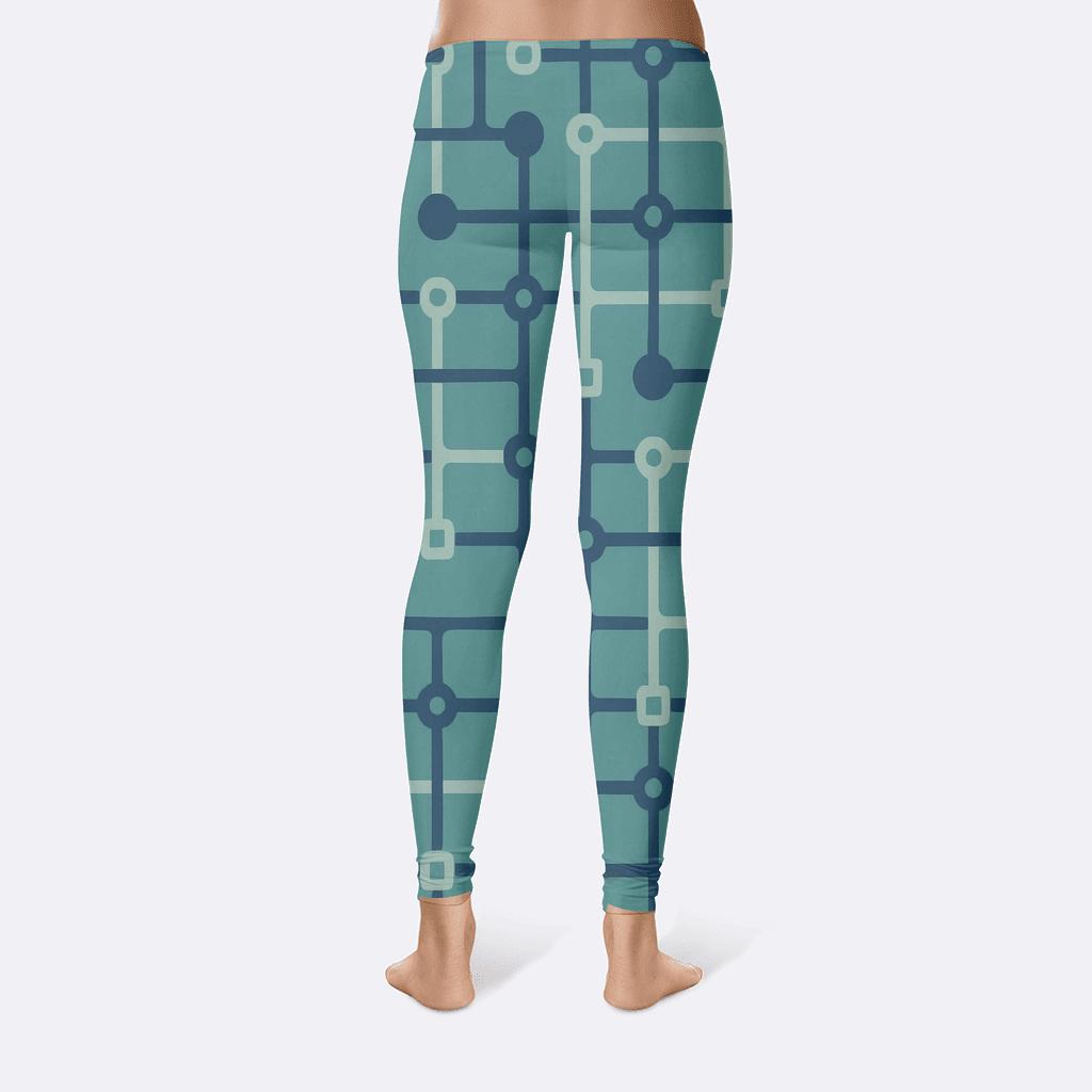 Cosmic Circuit Weave comfortable yoga leggings