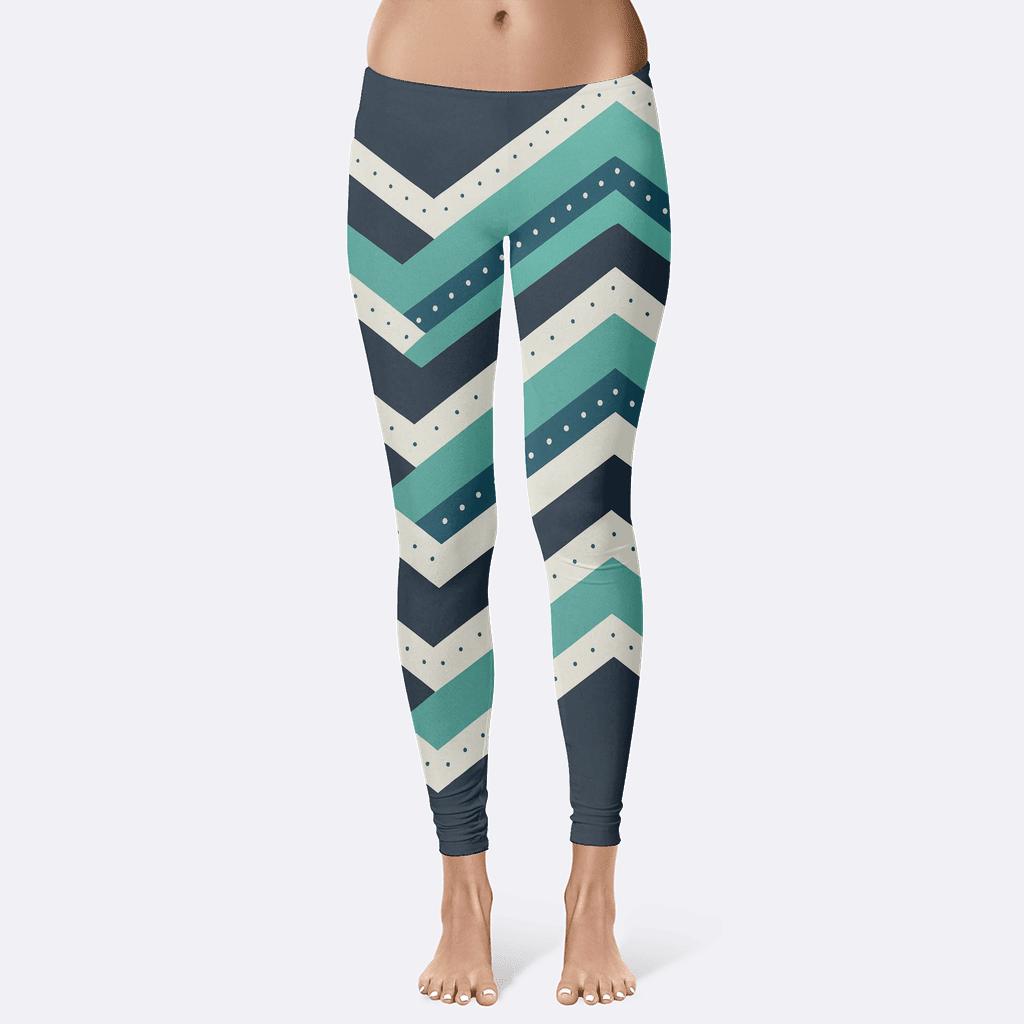 Orbit Shift Chevron Field stylish workout leggings
