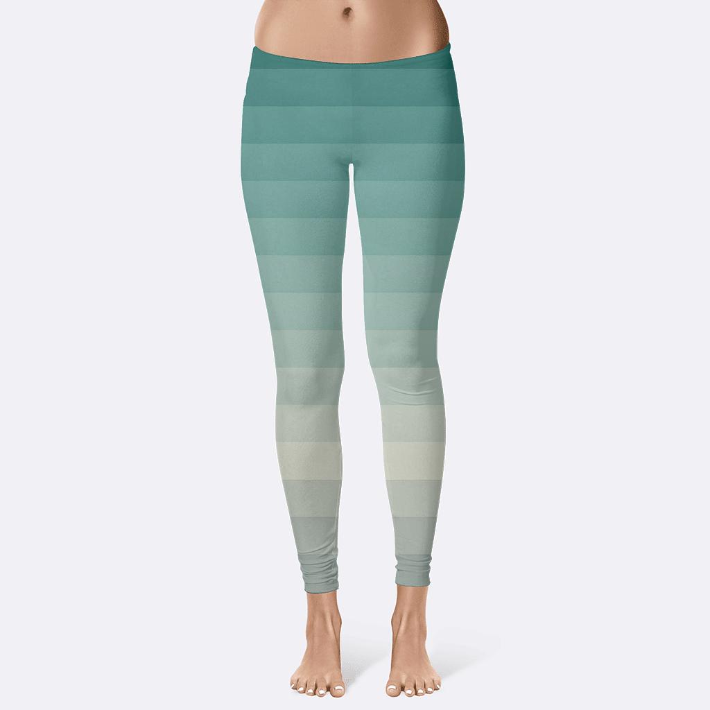 Stepped Gradient Stripe Field unique fashion leggings