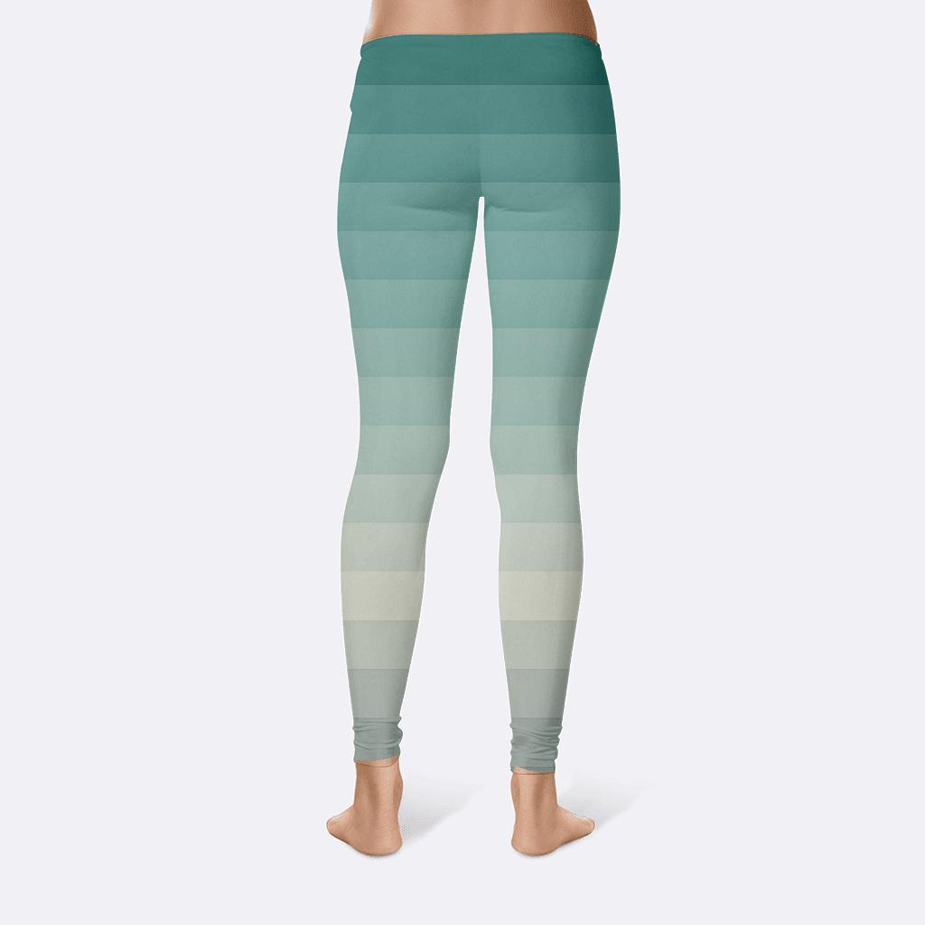 Stepped Gradient Stripe Field unique fashion leggings