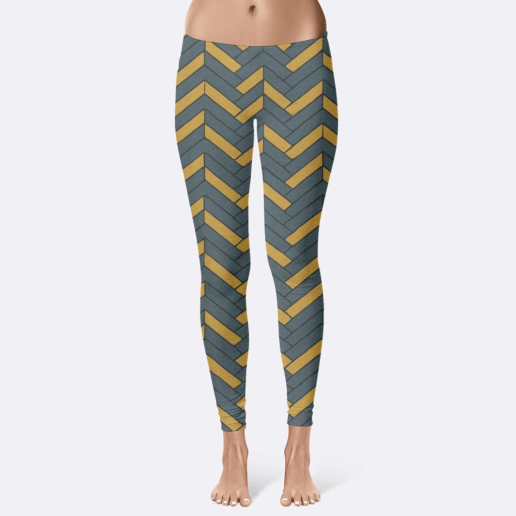 Staggered Brick Chevron unique fashion leggings