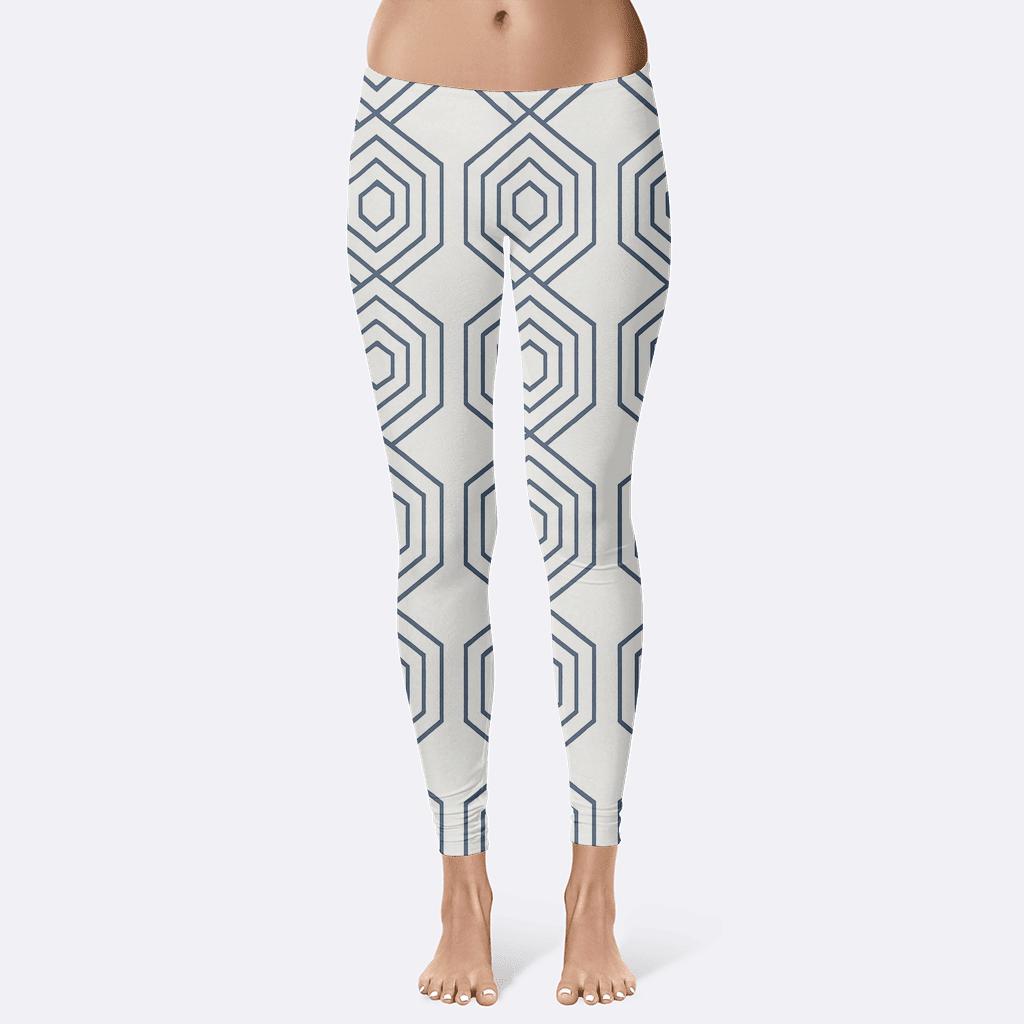 Nested Polygon Ladder high-waist leggings