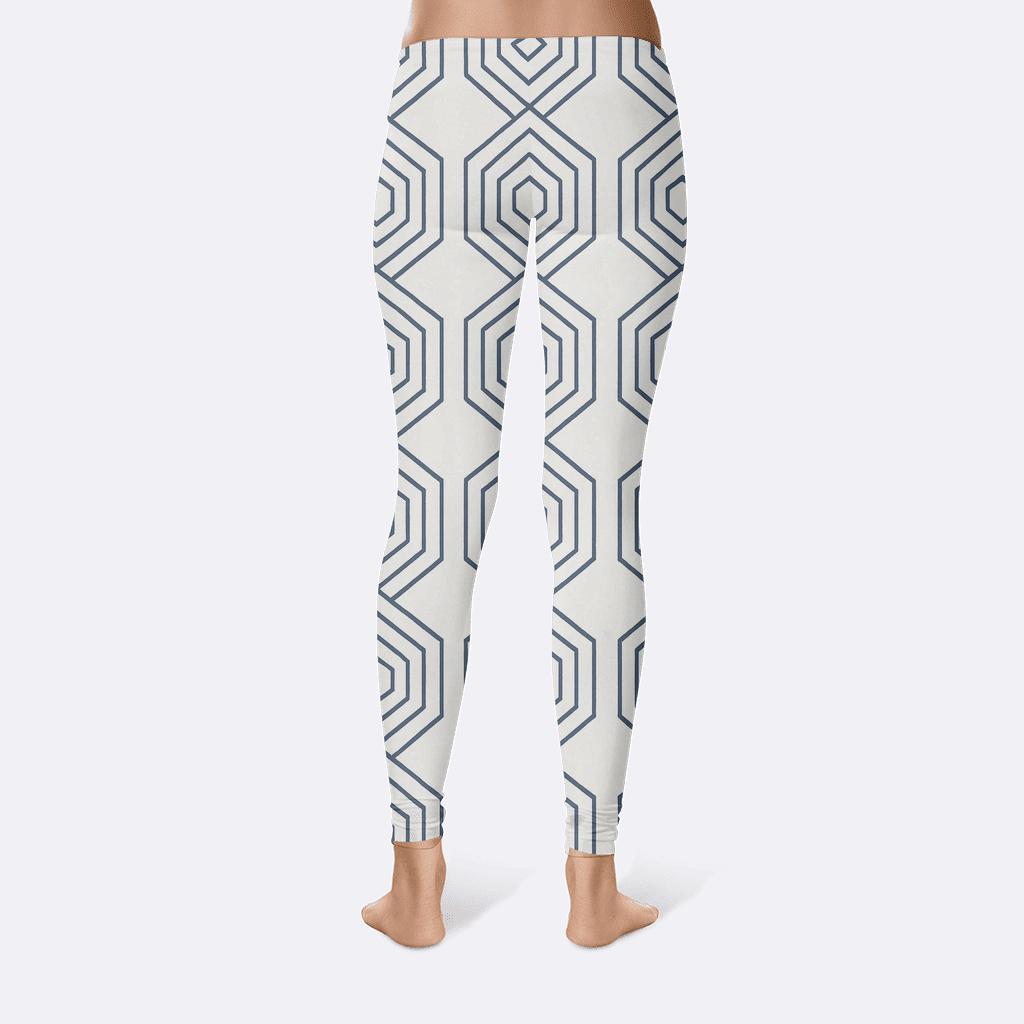 Nested Polygon Ladder high-waist leggings