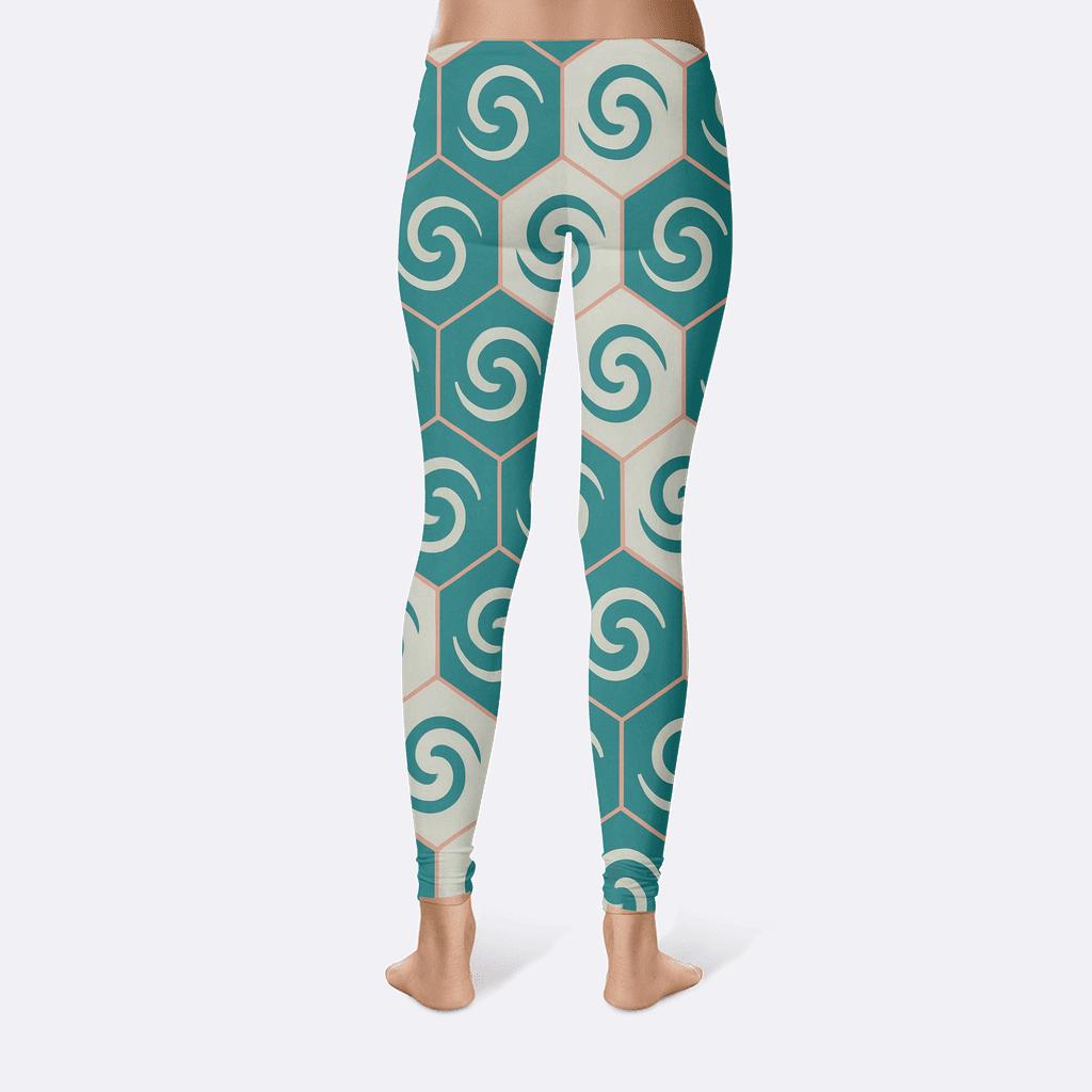 Hex Spiral Stitch Matrix unique fashion leggings