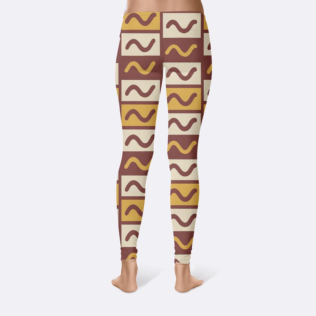 Offset Brick Zig Arcade custom leggings