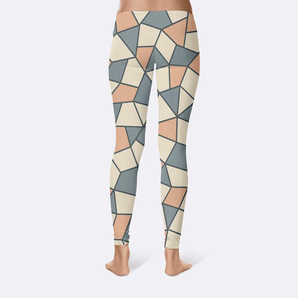 Irregular Polygon Quilt Scatter soft cotton leggings