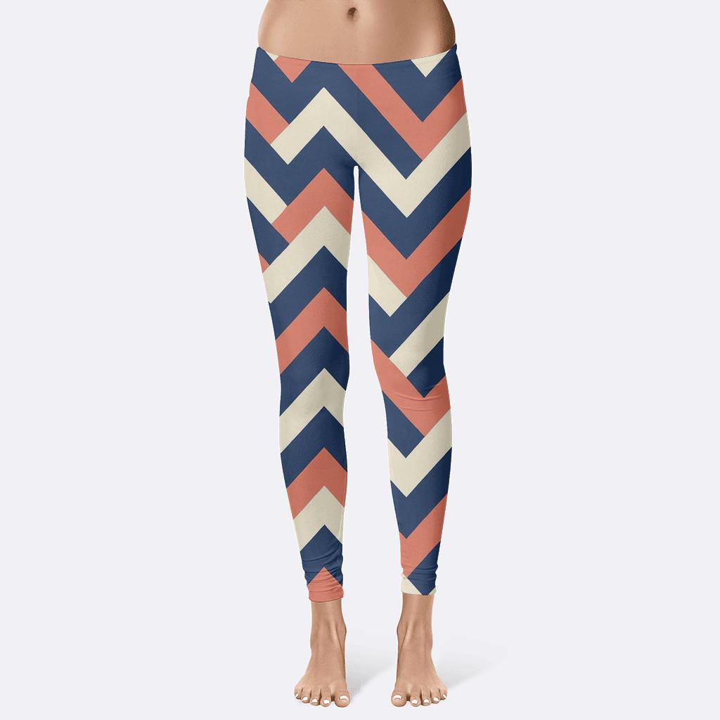 Chevron Phase Stack Gradientless high-waist leggings
