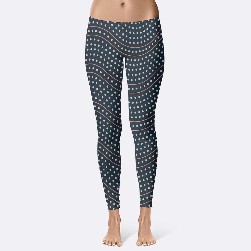 Moire Orbit Interference Grid trendy athletic leggings