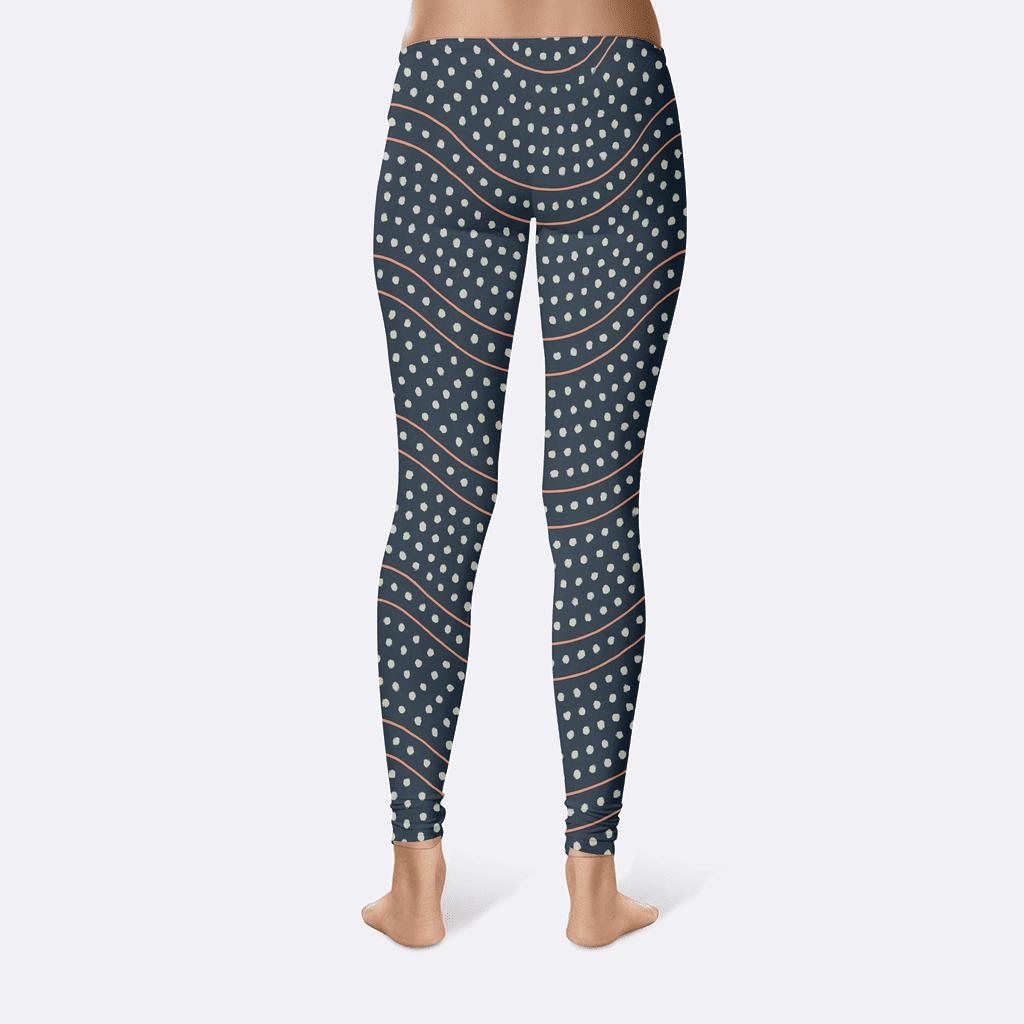 Moire Orbit Interference Grid trendy athletic leggings