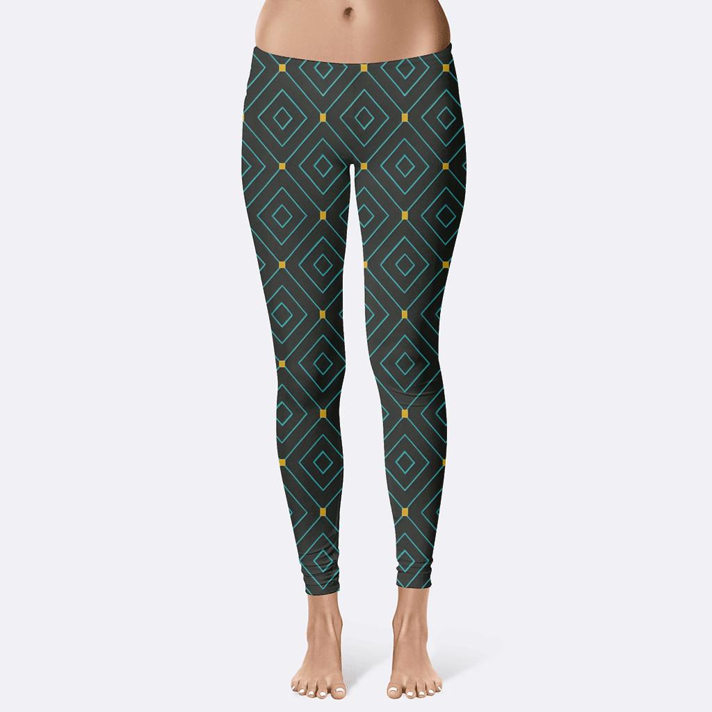 Recursive Rhombus Signal Ladder designer patterned leggings
