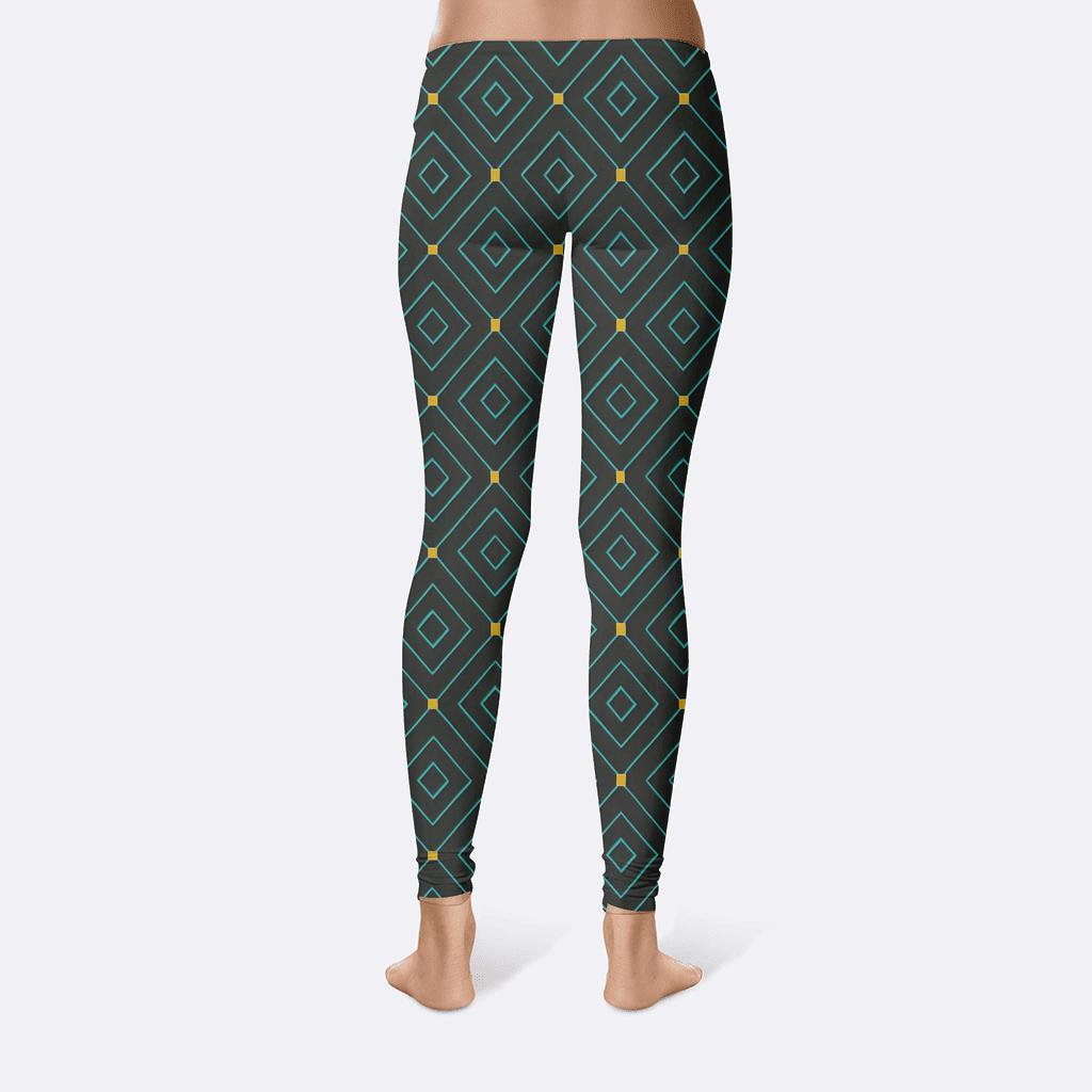 Recursive Rhombus Signal Ladder designer patterned leggings