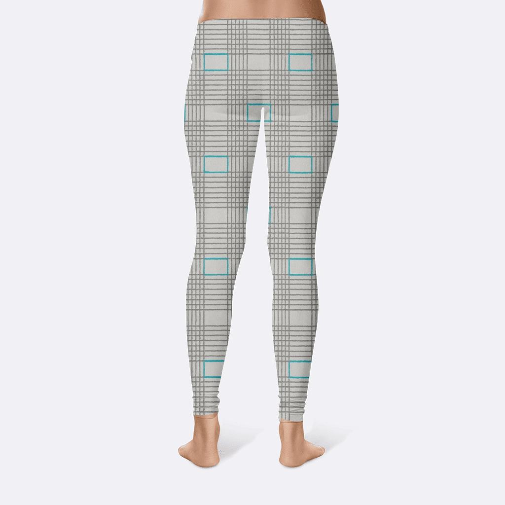 Orthogonal Crosshatch Drift Study designer patterned leggings