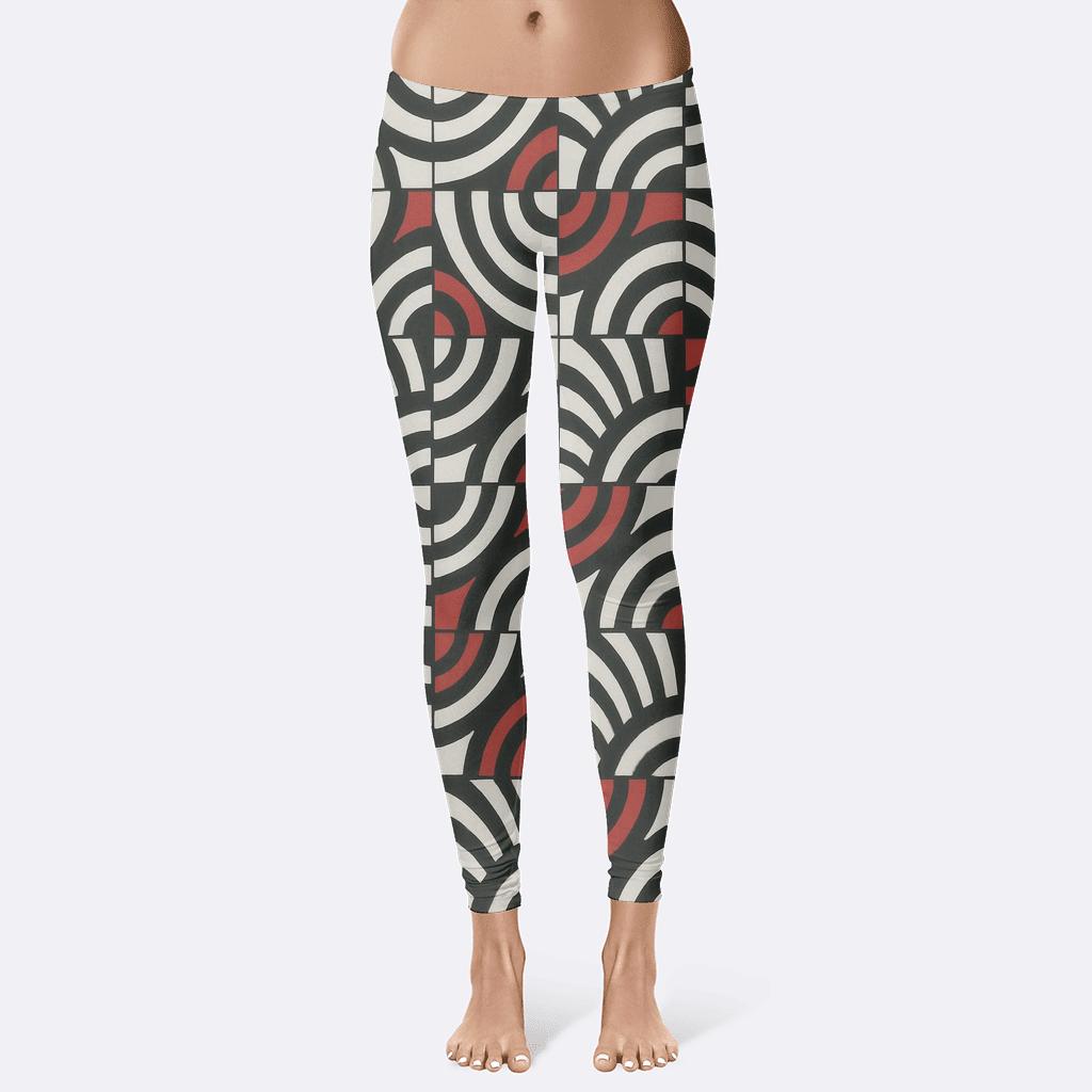 Radial Band Relay Checkerburst soft cotton leggings