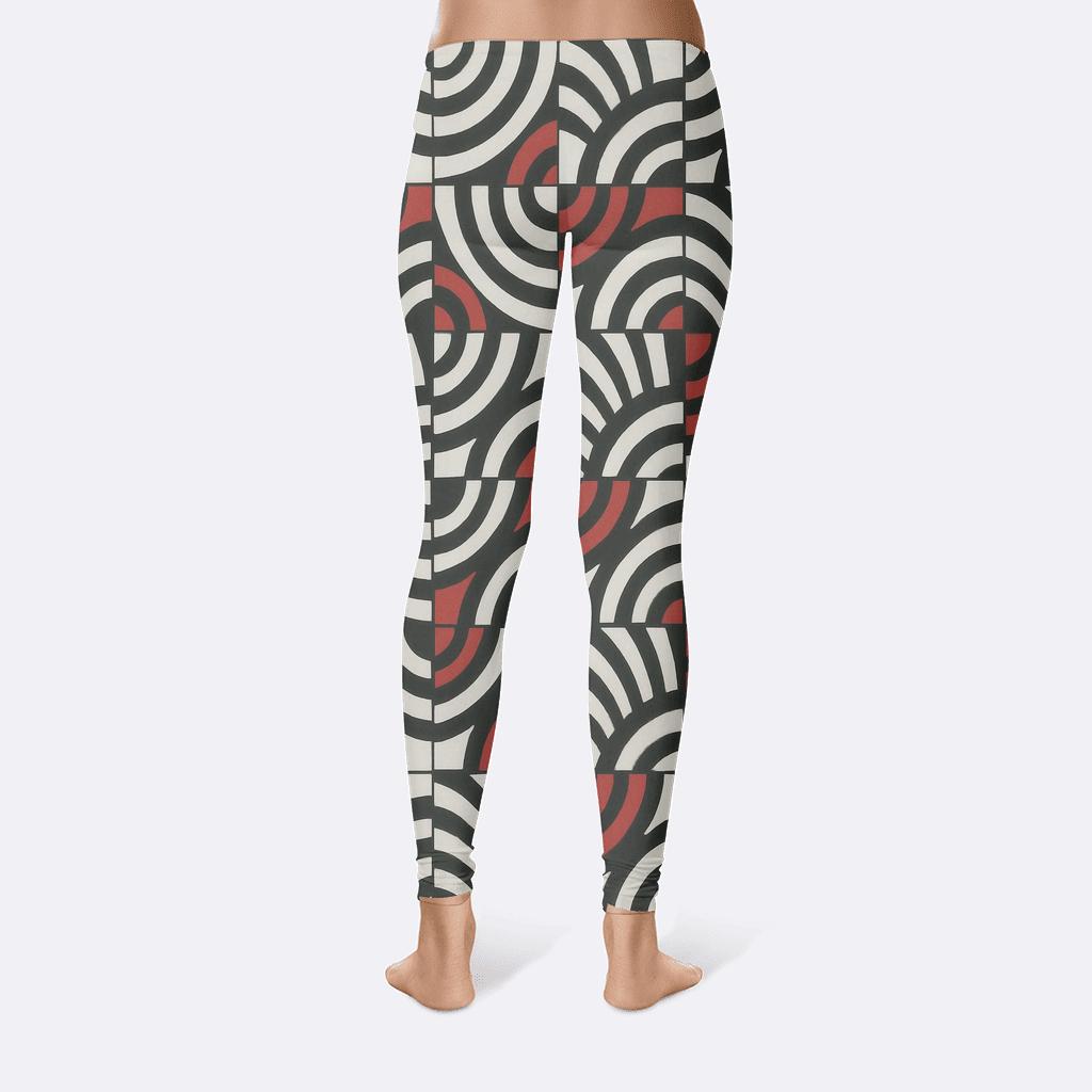 Radial Band Relay Checkerburst soft cotton leggings
