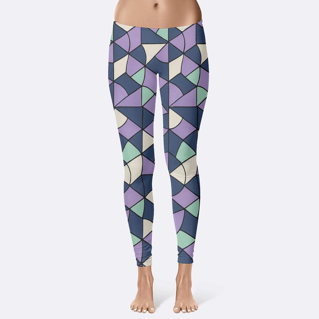 Hex Bloom Pinwheel Field high-waist leggings
