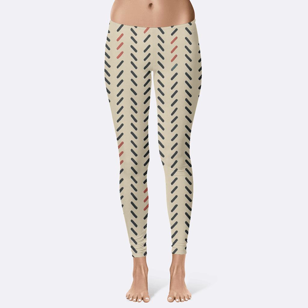 Diagonal Stitch Barcode personalized print leggings
