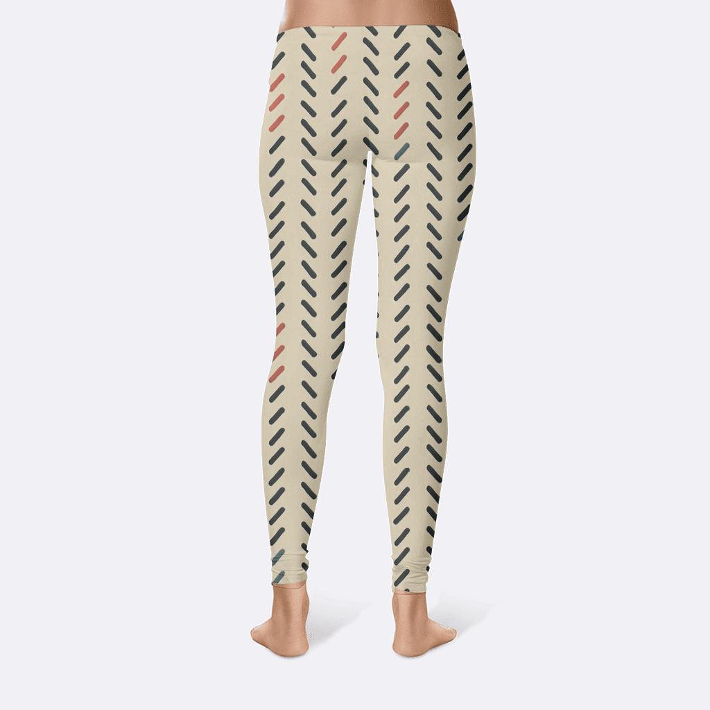 Diagonal Stitch Barcode personalized print leggings