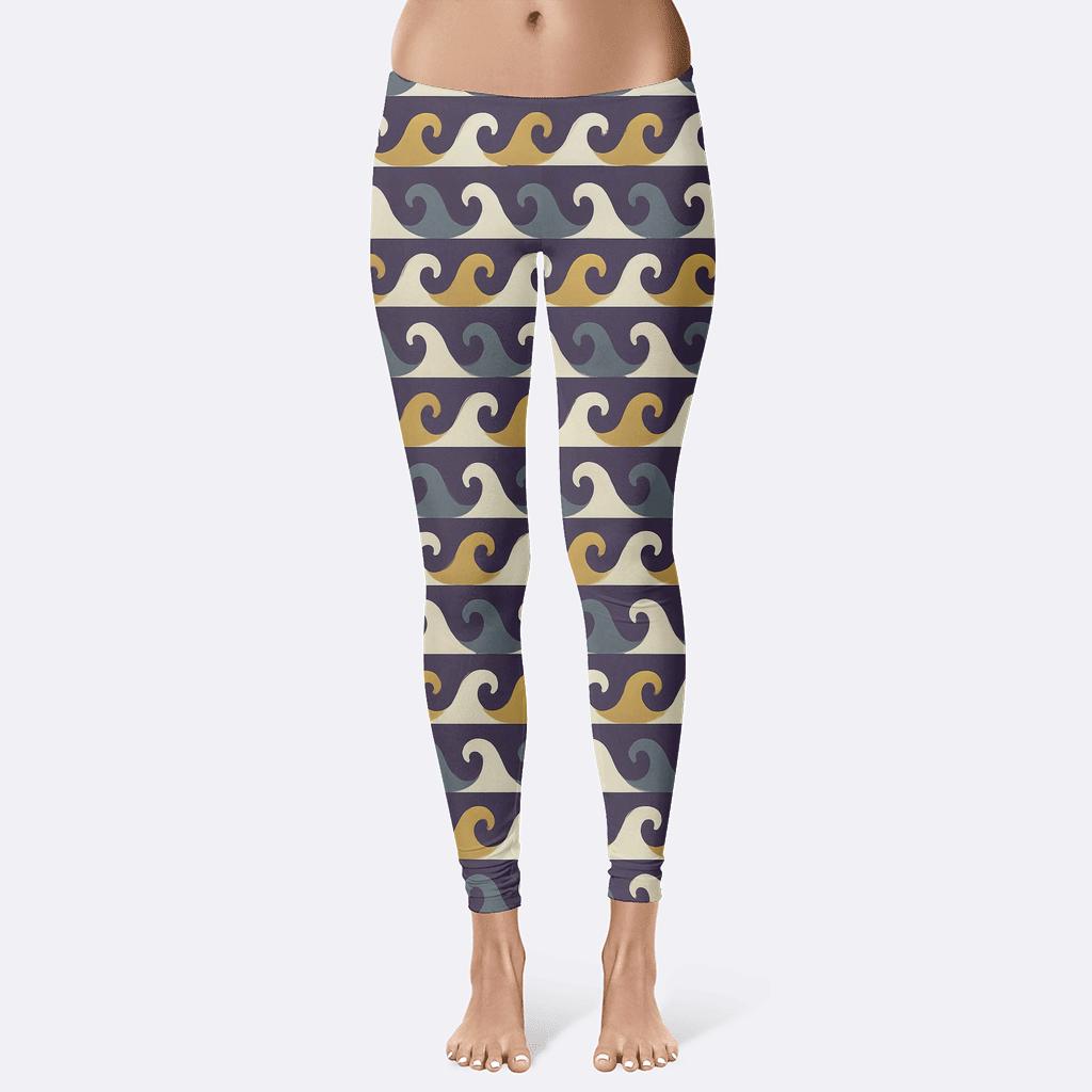 Wavelet Ribbon Stack trendy athletic leggings
