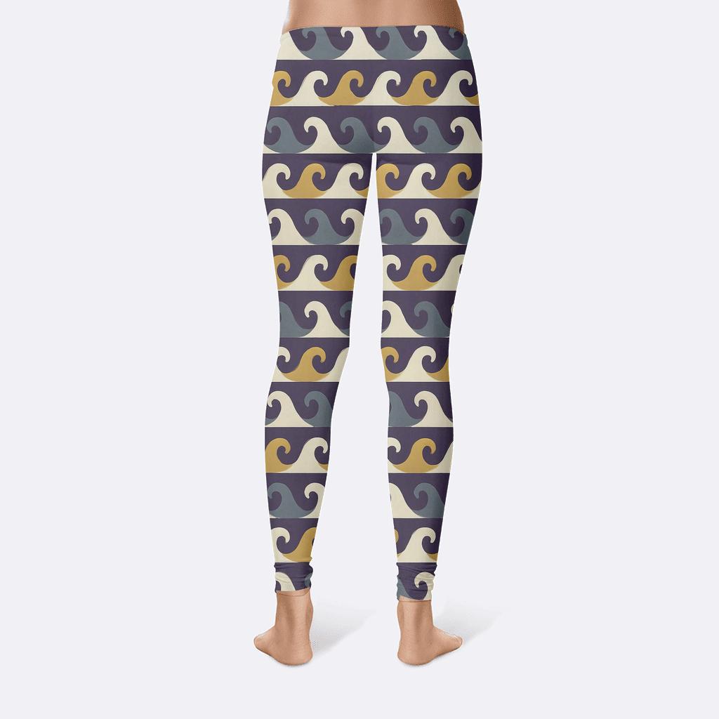 Wavelet Ribbon Stack trendy athletic leggings