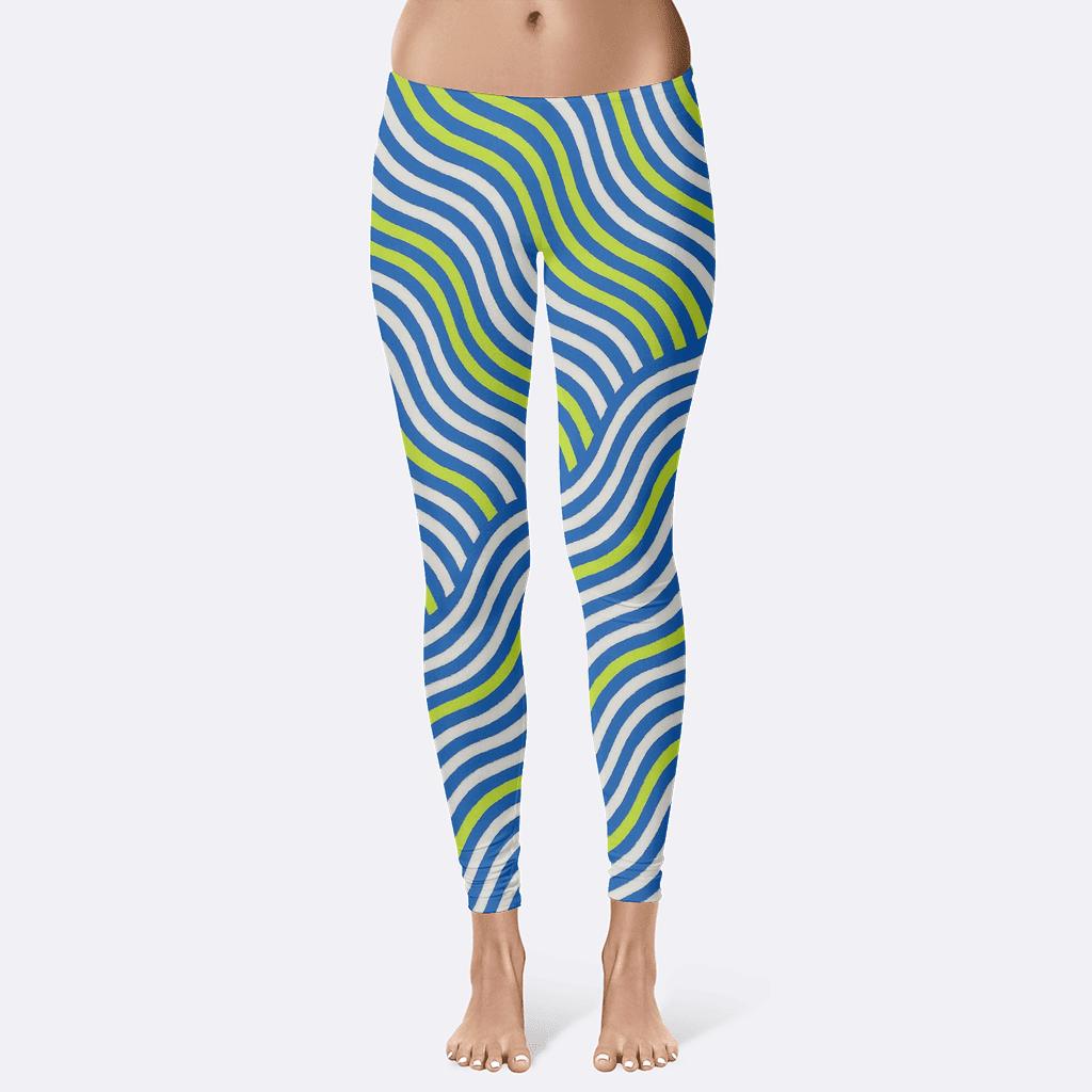 Interference Ribbon Moire comfortable yoga leggings