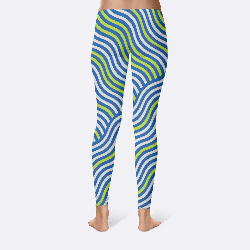 Interference Ribbon Moire comfortable yoga leggings