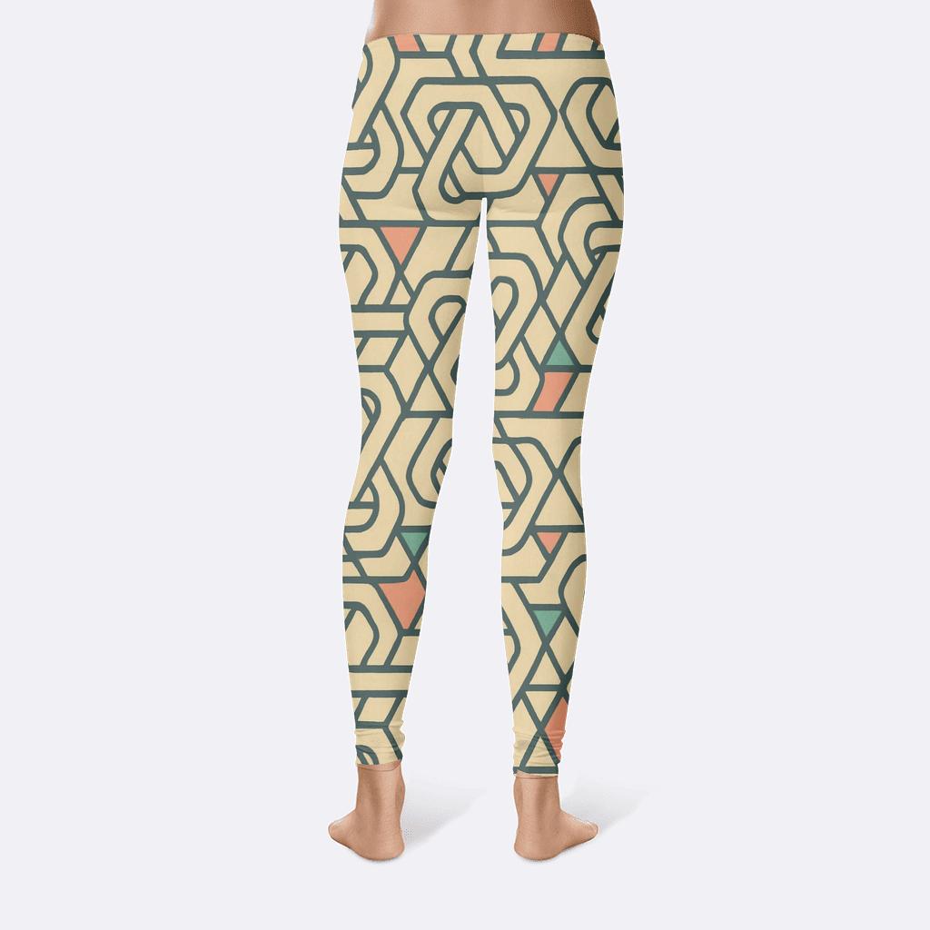 Trihex Knot Tiling soft cotton leggings